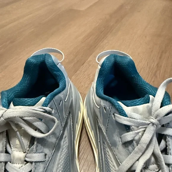 Bondi Leather Women's Gray and Teal Athletic Shoes - Picture 7 of 9